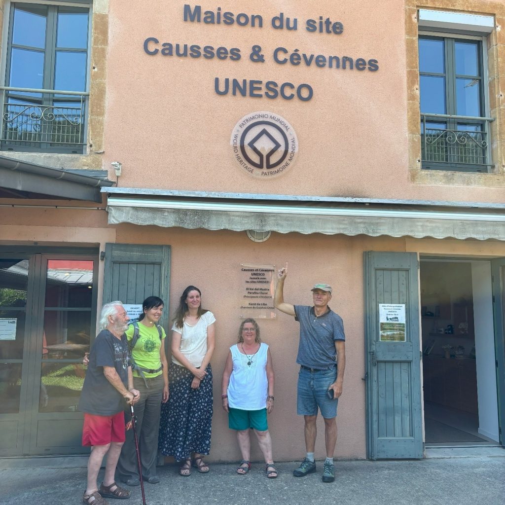 In front of the UNESCO Florac center with Ségolène Dubois, Director.