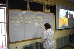 Brainstorming between students and teachers on ideas about the students’ activities